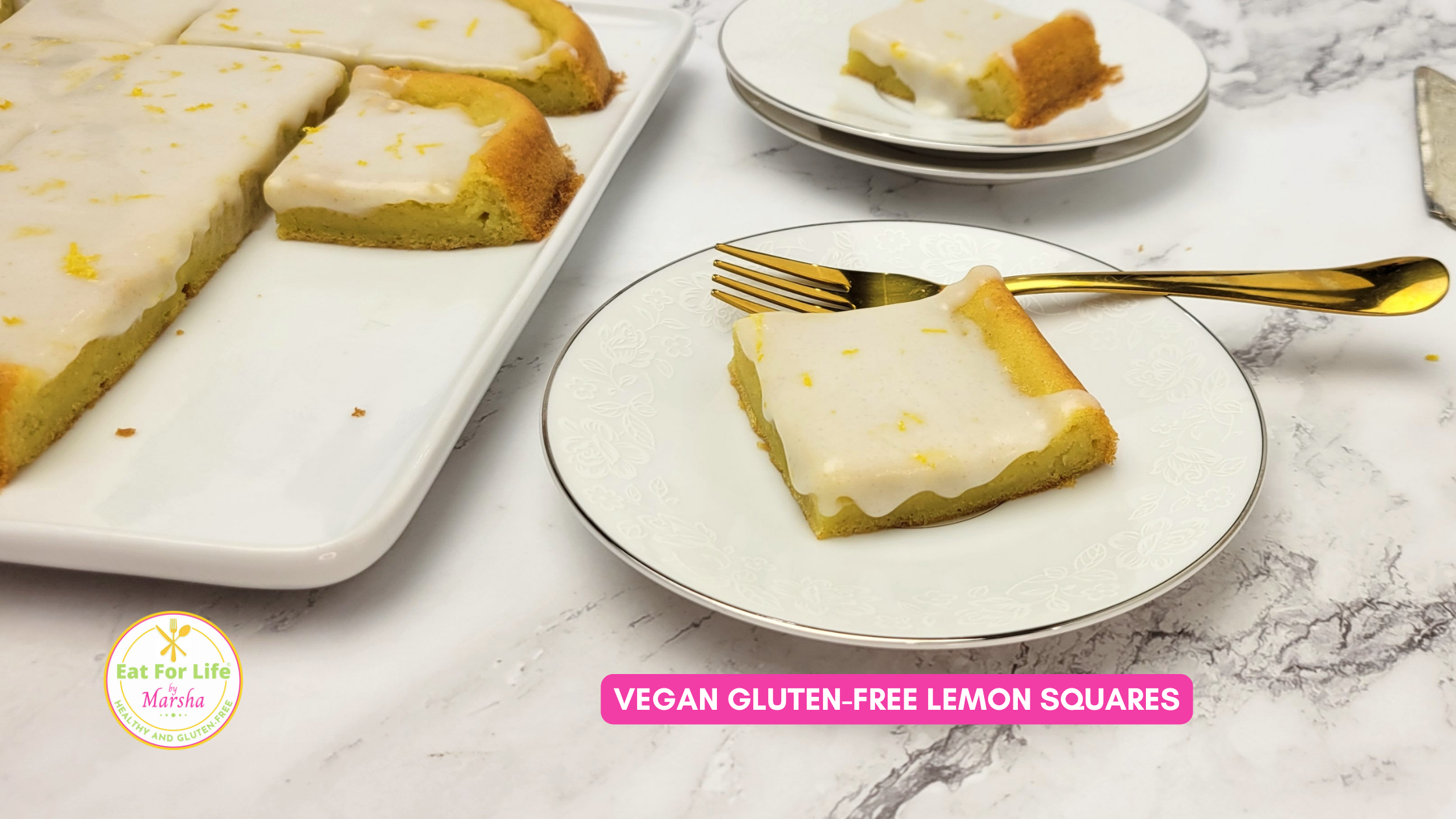 Vegan Gluten-Free Lemon Squares | Eat For Life By Marsha