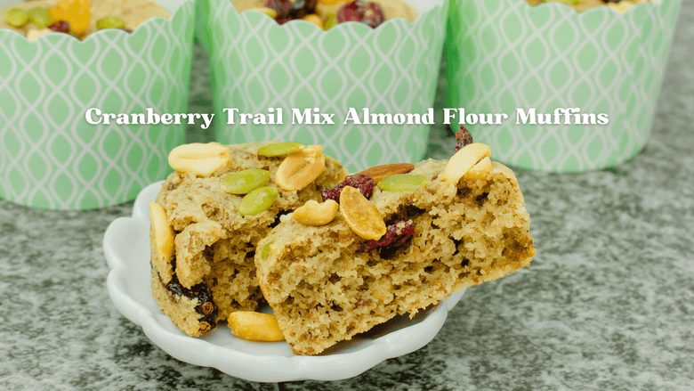 Cranberry Trail Mix Almond Flour Muffins